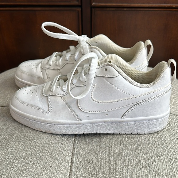 🏃🏻‍♂️ Nike Court Borough Low Recraft 5.5 big kid white tennis shoes sneakers - Picture 7 of 12